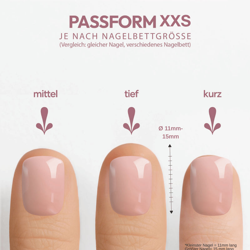 Rose Glow Short XXS Square  Softgel Press on Nails (inkl. Klebesticker & Nagelkleber)
