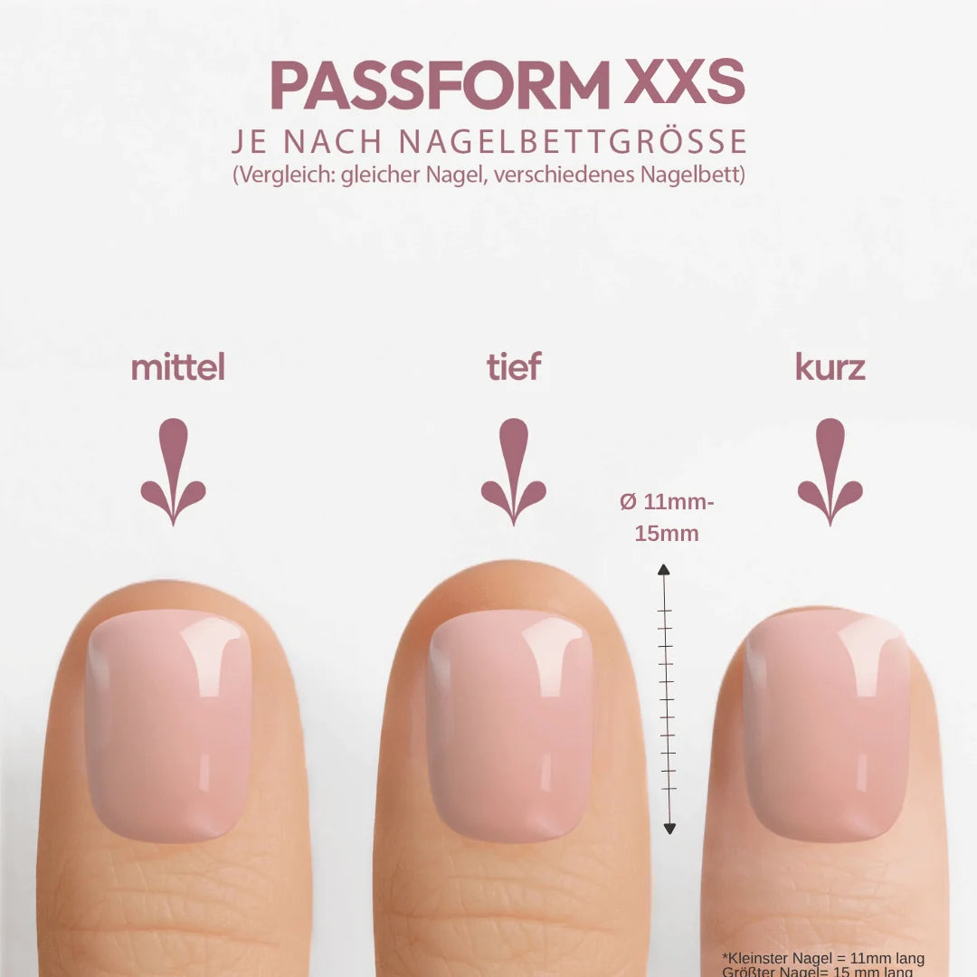 Milkshake Chrome Short XXS Square Softgel Press On Nails (inkl. Klebesticker & Nagelkleber)