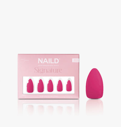 Plum chic almond Softgel Press On Nails (inkl. Klebesticker & Nagelkleber)