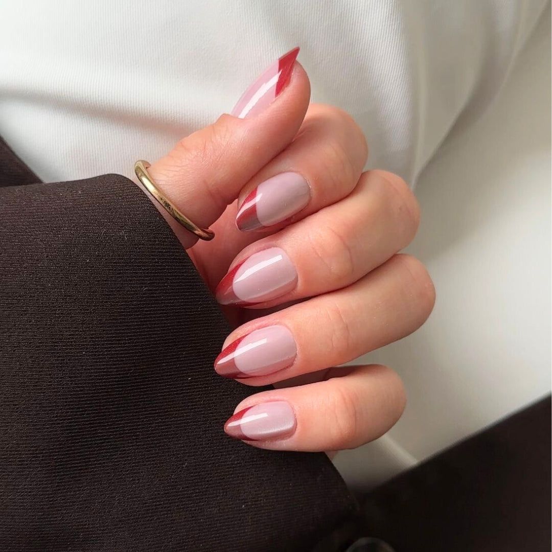 French Glam Almond Softgel Press On Nails (inkl. Klebesticker & Nagelkleber)