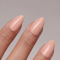 Nude #1 Almond Softgel Press On Nails (inkl. Klebesticker & Nagelkleber)