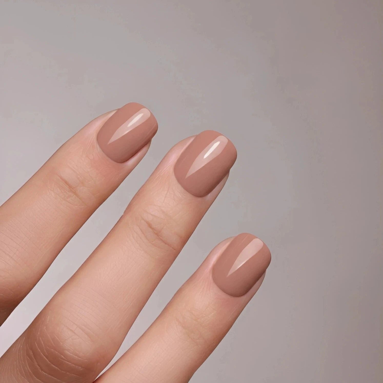 Toffee Nude XS Square Softgel Press on Nails (inkl. Klebesticker & Nagelkleber)