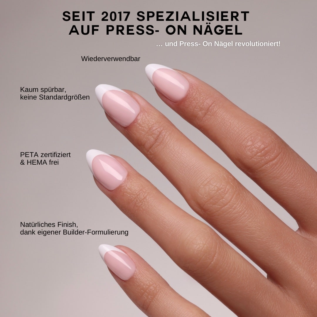 Matt chocolate cream extra-long Press On Nails (inkl. Nagelkleber)