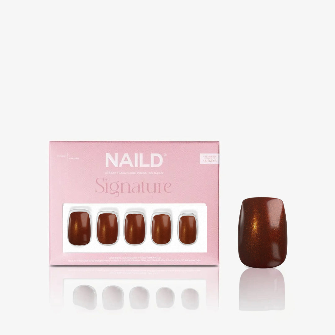 Orion Short Square Softgel Press on Nails (inkl. Klebesticker & Nagelkleber)