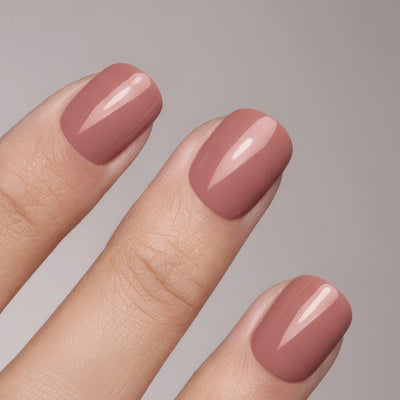 Amber Nude XS Square Softgel Press On Nails (inkl. Klebesticker & Nagelkleber)