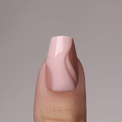 Brown Swirl coffin Softgel Press On Nails (inkl. Klebesticker & Nagelkleber)