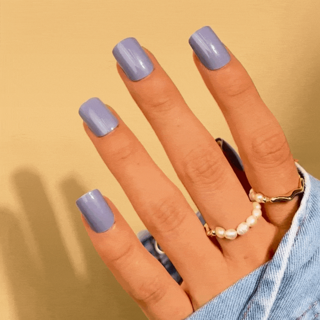 CAPRI BLUE short Press on Nails