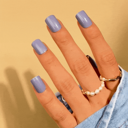CAPRI BLUE short Press on Nails
