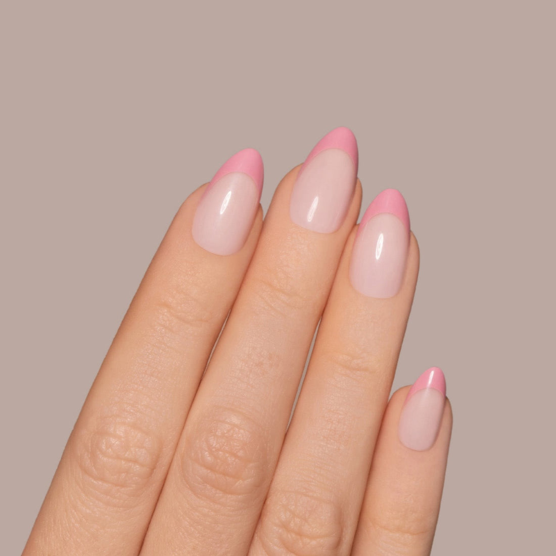 French pink ACRYLISH (almond) Kunstnägel (NEU)