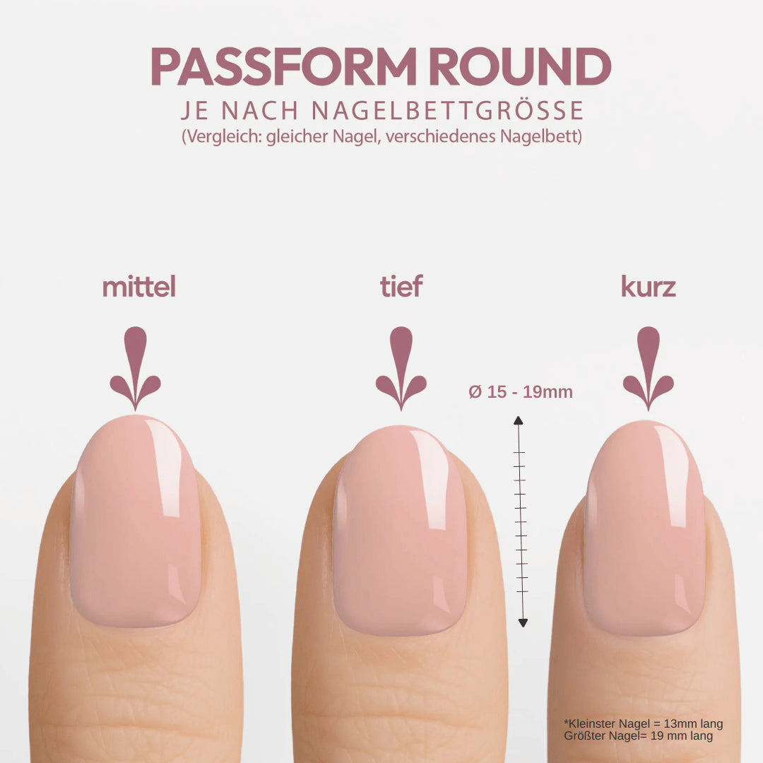 Babe round Softgel Press on Nails (inkl. Klebesticker & Nagelkleber)