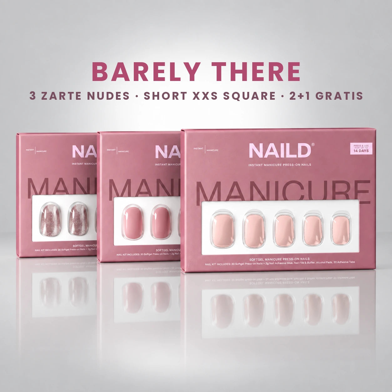 Barely There Bundle – 3 zarte Nudes in Short XXS (2+1 gratis)