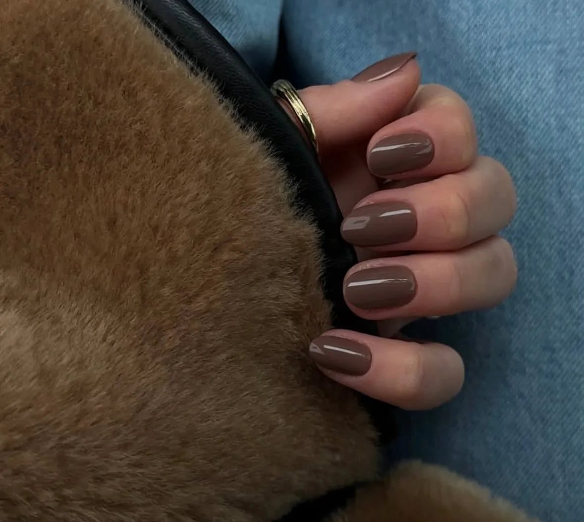 Cashmere round Softgel Press On Nails – Galerie