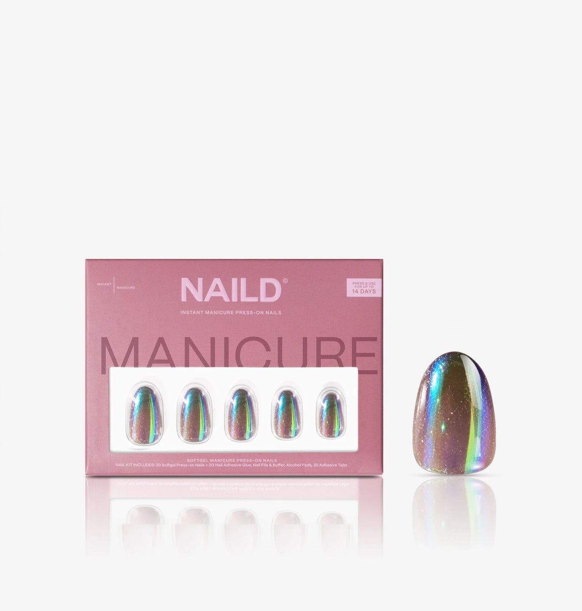 NAILD Dragonfly Short Rounded Softgel Press-On Nails Verpackung