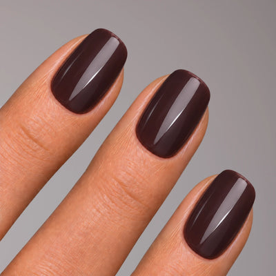 Espresso Chrome Short Square Softgel Press On Nails (inkl. Klebesticker & Nagelkleber)