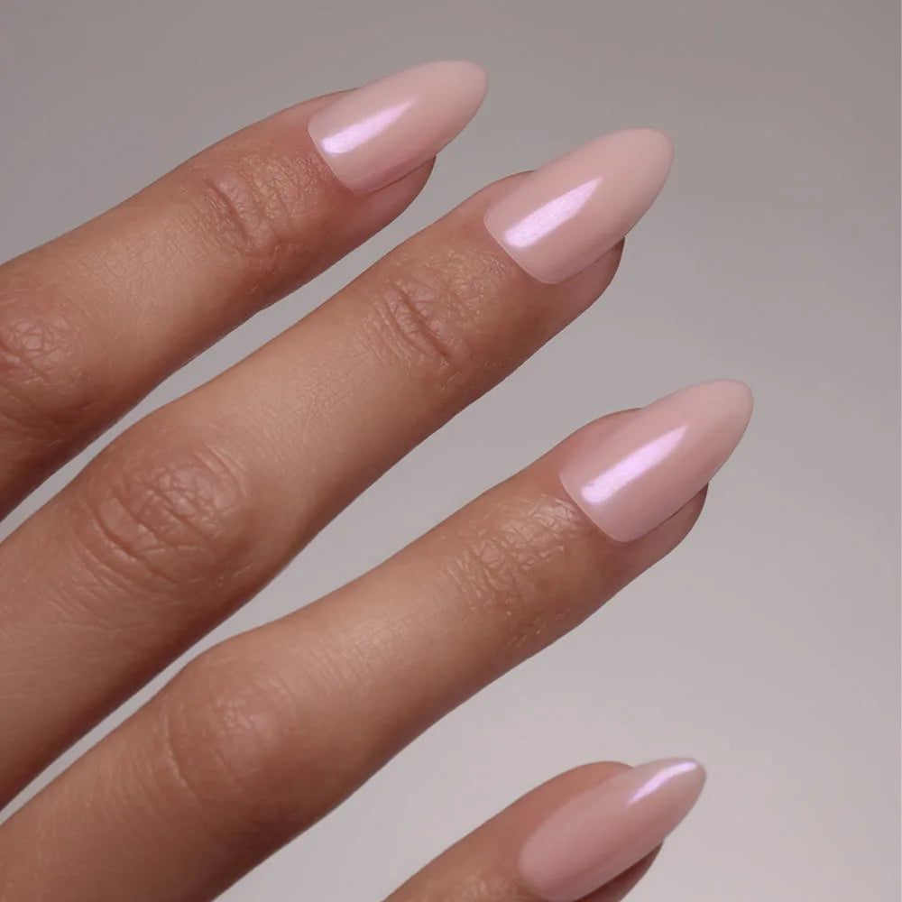 Glazed rose almond extra-long Softgel Press On Nails – Galerie