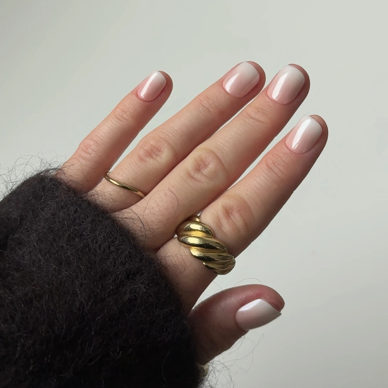 Milkshake Chrome Short XXS Square Softgel Press On Nails (inkl. Klebesticker & Nagelkleber)