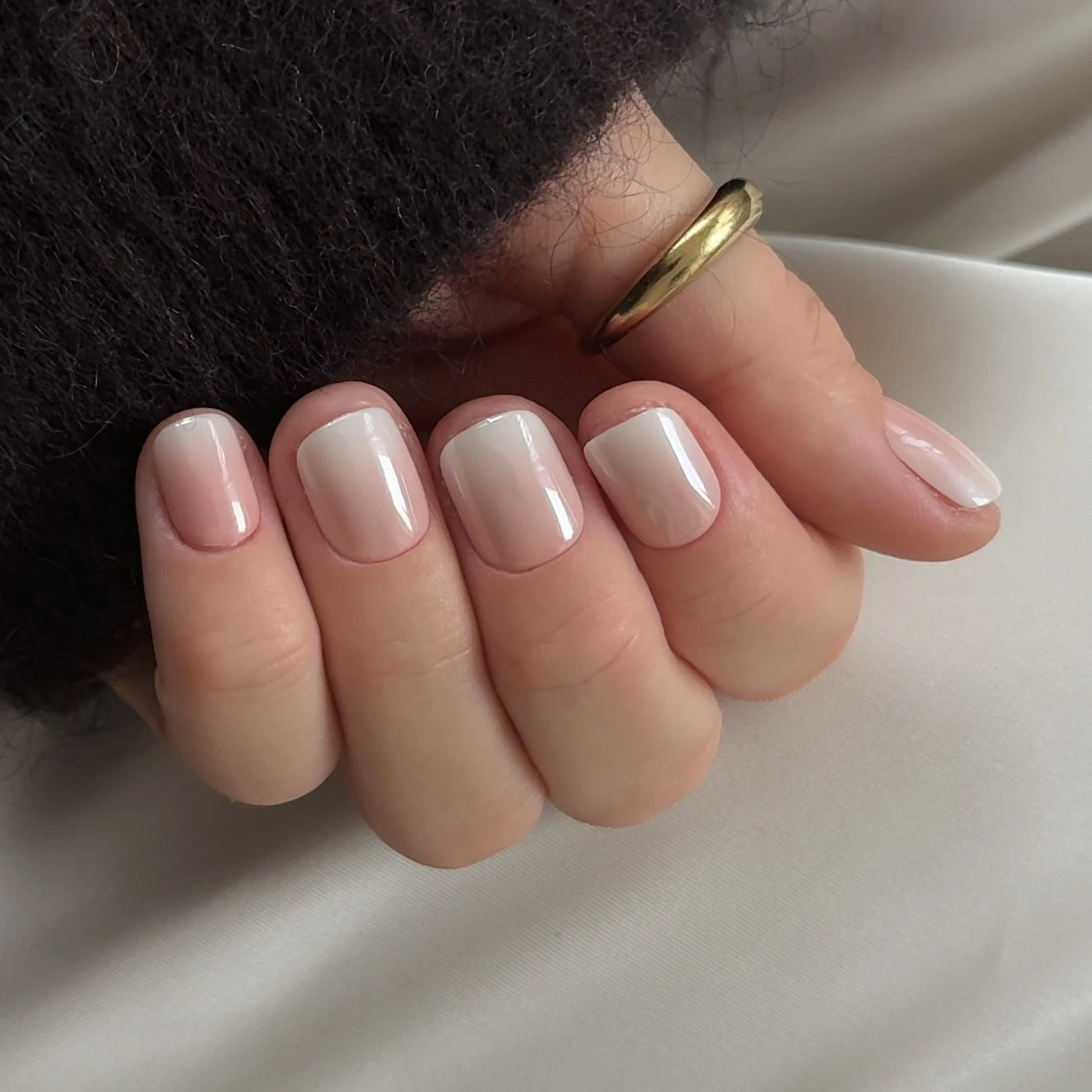 Milkshake Chrome Short XXS Square Softgel Press On Nails (inkl. Klebesticker & Nagelkleber)