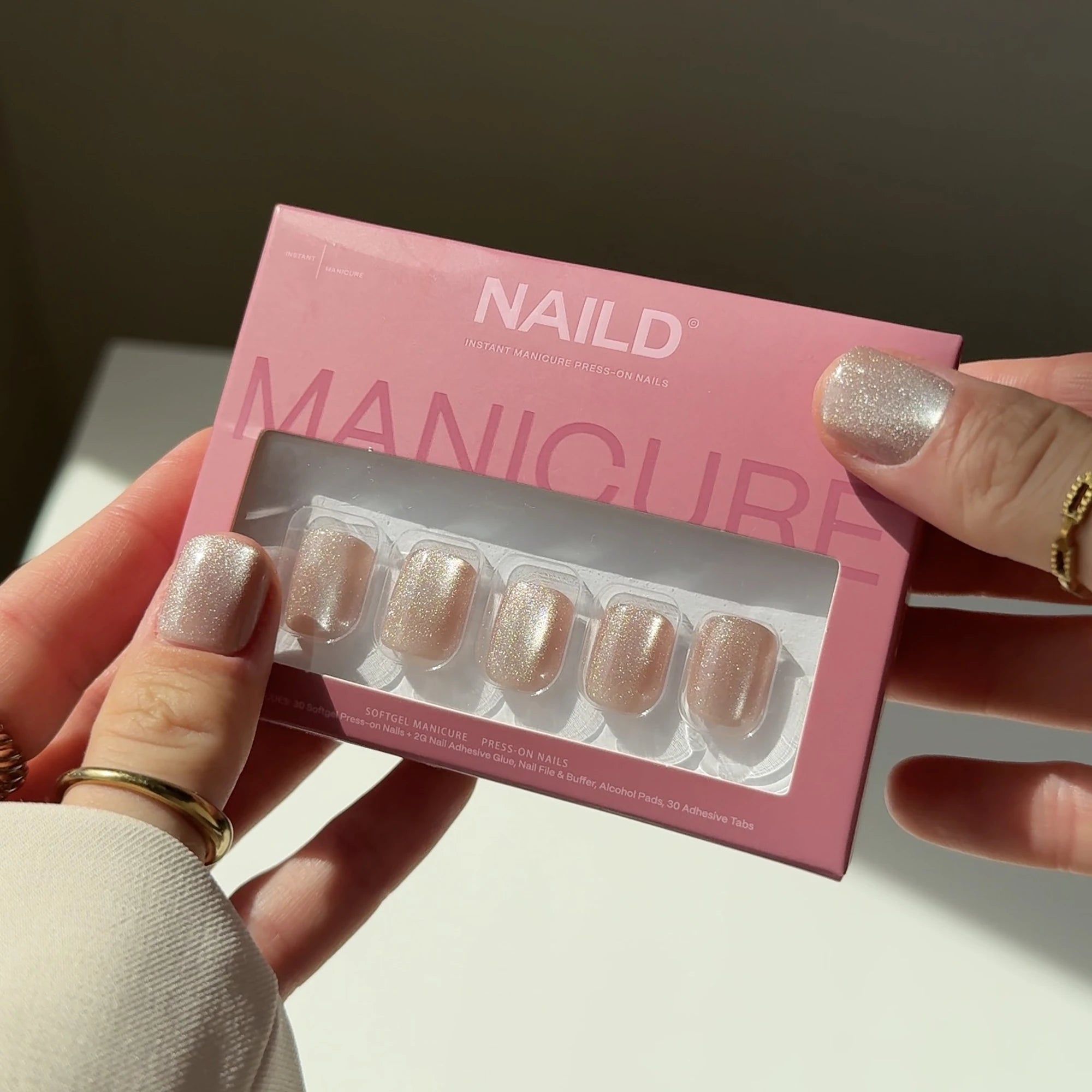 Pixie Blush Short XXS Square Softgel Press On Nails (inkl. Klebesticker & Nagelkleber)