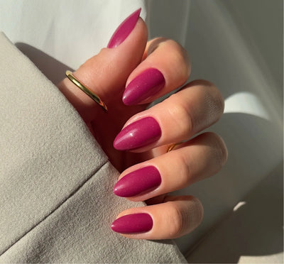 Plum chic almond Softgel Press On Nails (inkl. Klebesticker & Nagelkleber)