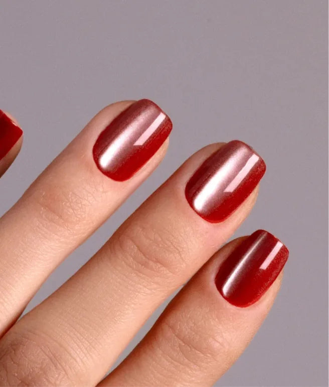 Scarlet Cateye XXS Square Softgel Press on Nails (inkl. Klebesticker & Nagelkleber)