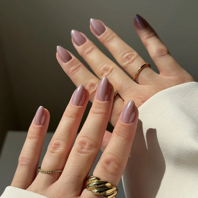 Vintage Glaze Almond Softgel Press On Nails (inkl. Klebesticker & Nagelkleber)