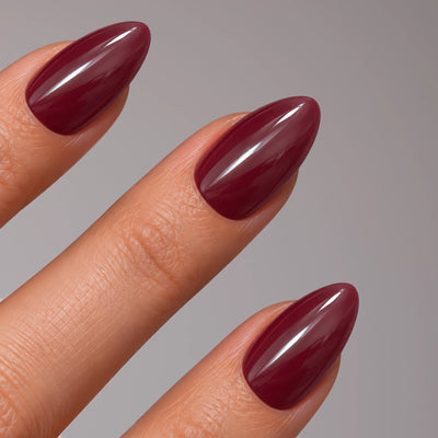 Wine Chrome Almond Softgel Press On Nails (inkl. Klebesticker & Nagelkleber)