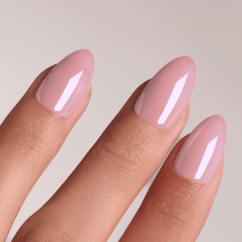 Glazed pearl ACRYLISH (almond) soft gel artificial nails (NEW)