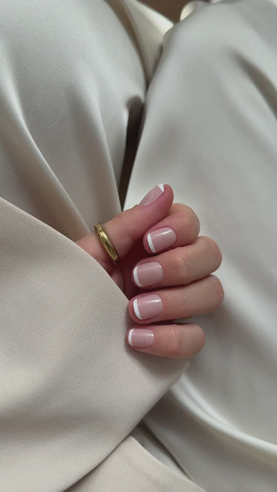 NAILD Fine French XXS Infilled Press-On Nails – Show-off Video