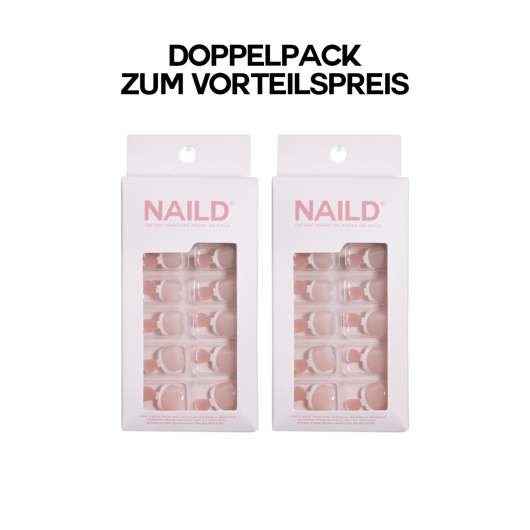 French Toe Press-On Nails Kunstnägel (Doppelpack)