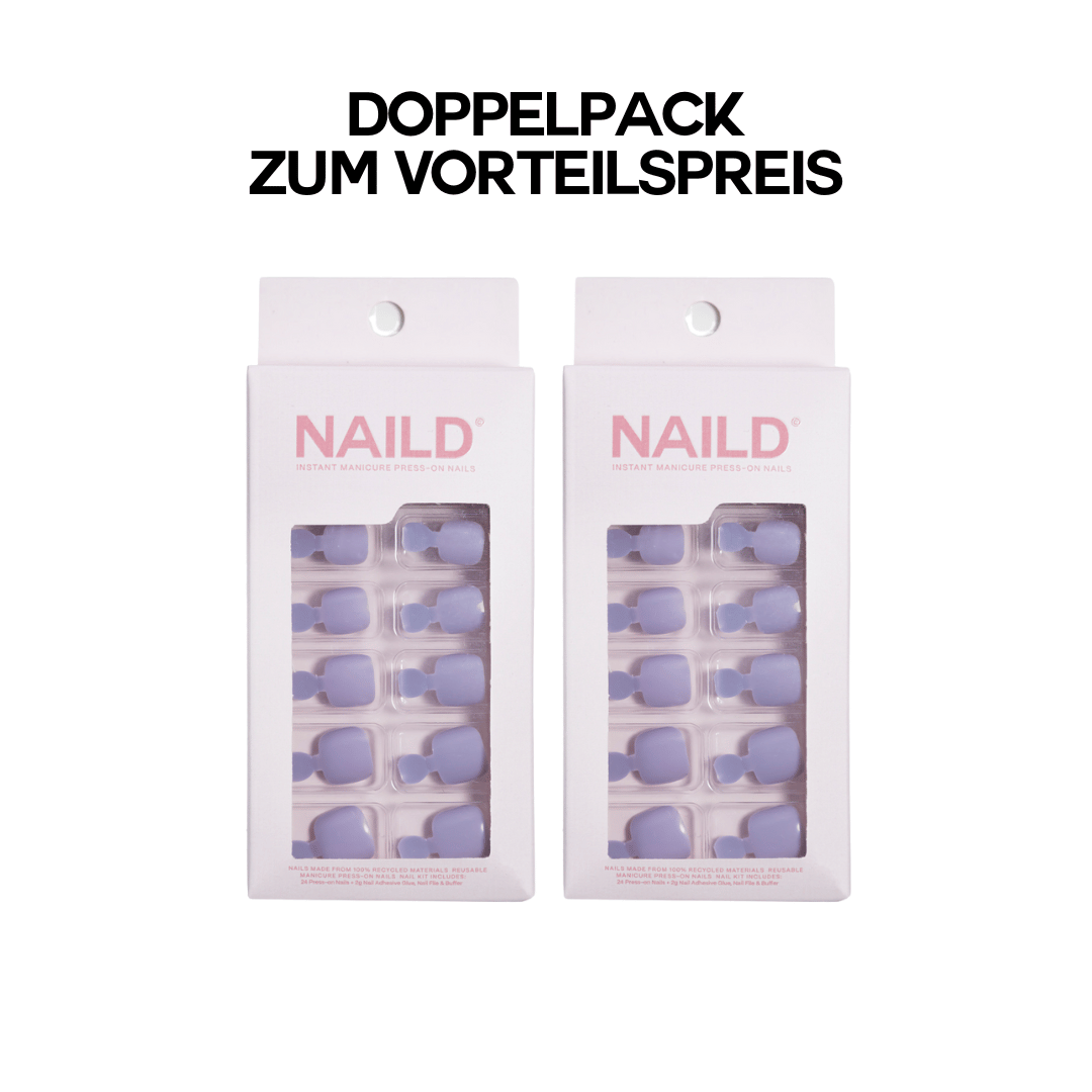 Light purple TOE Press- On Nails (Doppelpack)