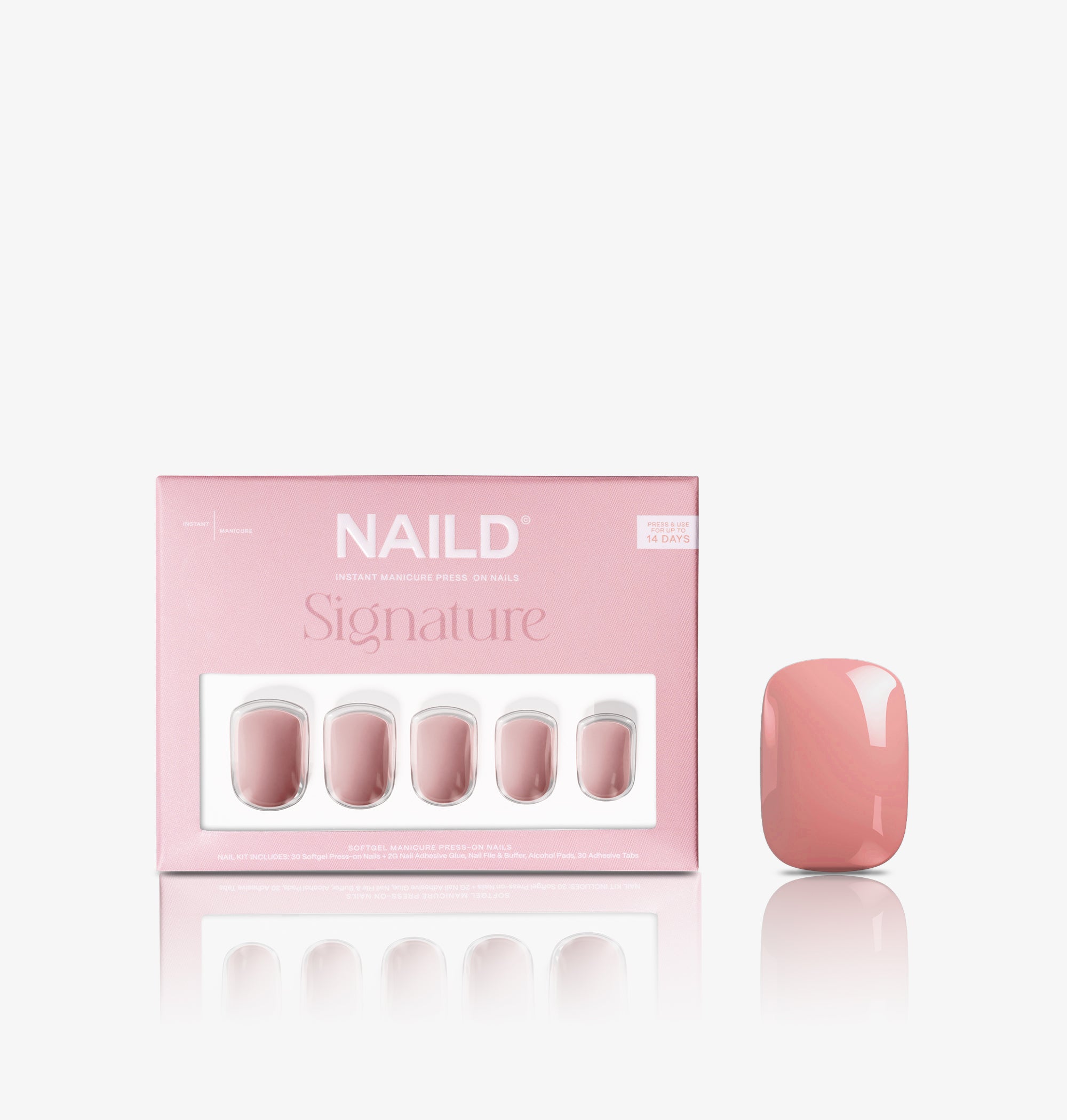 Toffee Nude XS Square Softgel Press on Nails (inkl. Klebesticker & Nagelkleber)