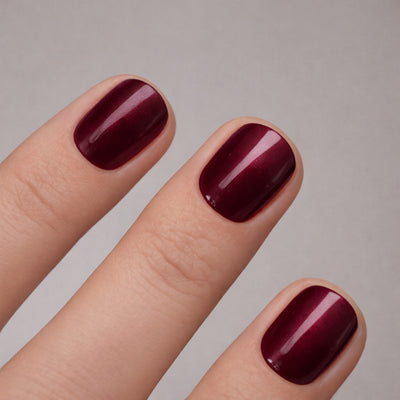 Wine Silk XXS Square Softgel Press On Nails (inkl. Klebesticker & Nagelkleber)