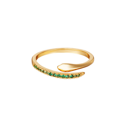 Green Baby Medusa Ring