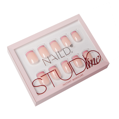 FRENCH ROSE short Nailed Press on Nails 