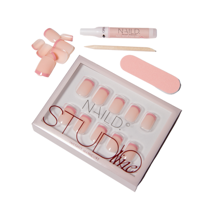 FRENCH ROSE short Nailed Press on Nails 