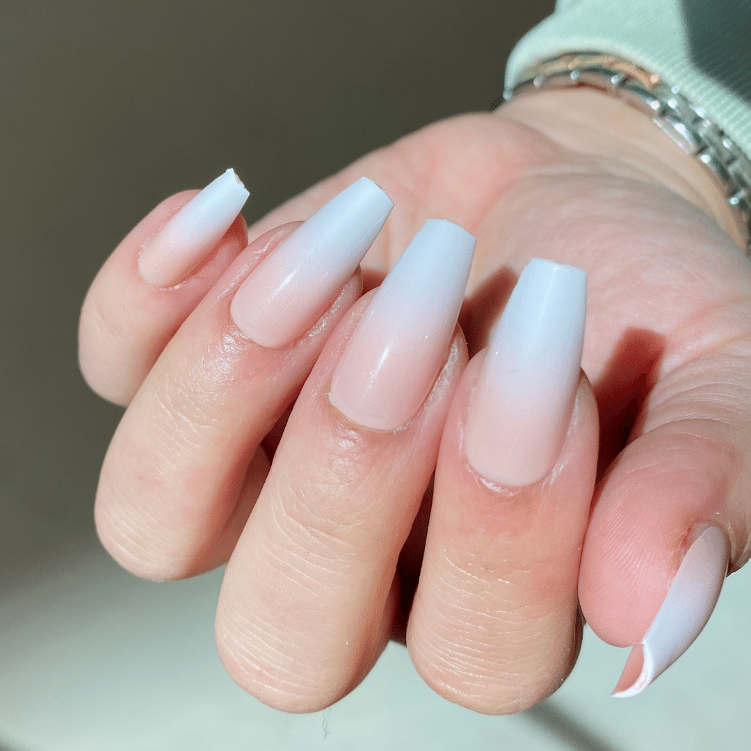 Naked Ombré extra-long Press on Nails (inkl. Nagelkleber)