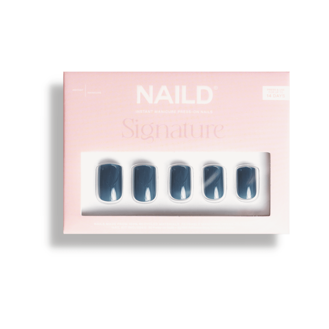 Nail art corto navy (incluso colla per unghie)