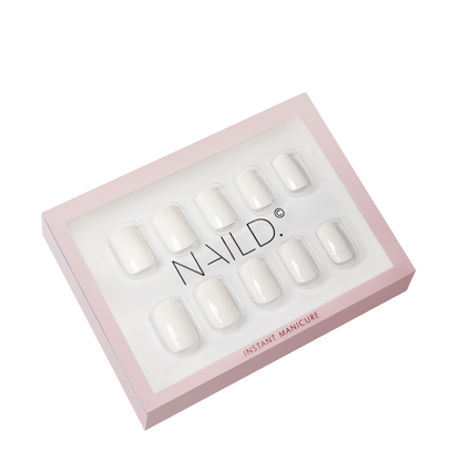 REMINI WHITE short Naild Press on artificial nails 